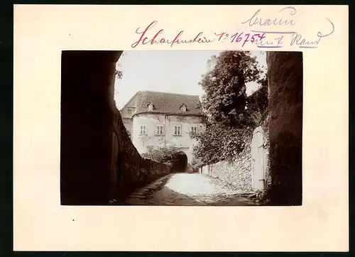 Fotografie Brück & Sohn Meissen, Ansicht Scharfenstein, Eingang zur Burg Scharfenstein