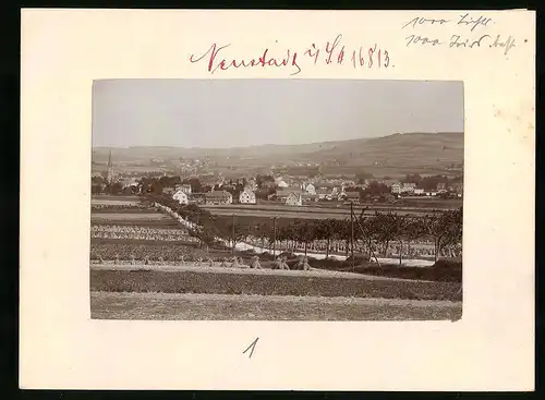 Fotografie Brück & Sohn Meissen, Ansicht Neustadt i. Sa., Blick von der Görtingerhöhe zum Ort