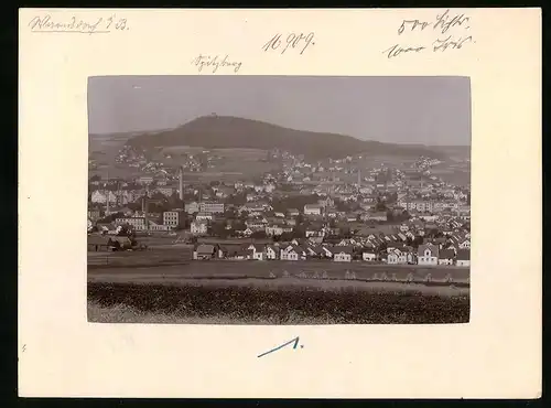 Fotografie Brück & Sohn Meissen, Ansicht Warnsdorf / Böhmen, Panorama der Stadt
