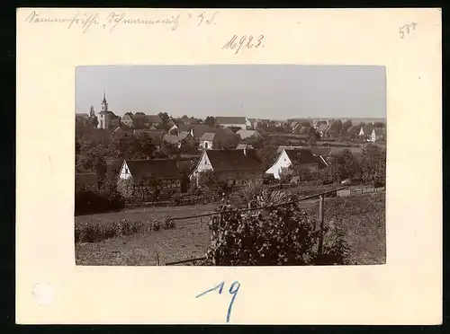 Fotografie Brück & Sohn Meissen, Ansicht Schmannewitz, Fachwerkhäuser am Ortsrand