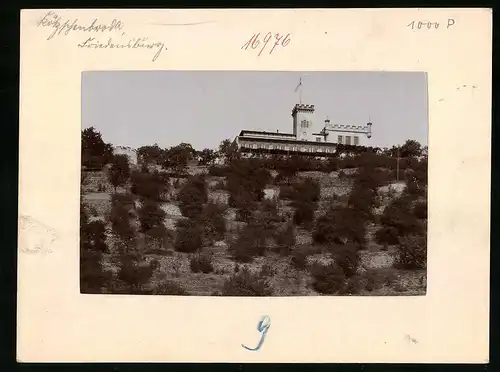 Fotografie pBrück & Sohn Meissen, Ansicht Niederlössnitz-Kötschenbroda, Friedensburg