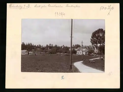 Fotografie Brück & Sohn Meissen, Ansicht Rumburg / Böhmen, Weg am Sanatorium Frankenstein