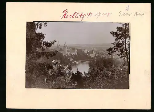 Fotografie Brück & Sohn Meissen, Ansicht Rochlitz, Ortschaft von der Bastei gesehen