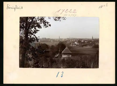 Fotografie Brück & Sohn Meissen, Ansicht Königsbrück, Panorama der Ortschaft