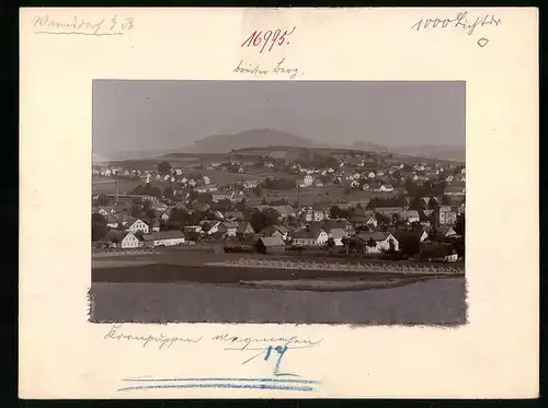 Fotografie Brück & Sohn Meissen, Ansicht Warnsdorf / Böhmen, Panorama des Ortes