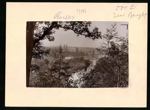 Fotografie Brück & Sohn Meissen, Ansicht Rochlitz, Ortschaft von der Junkerbergpromenade gesehen