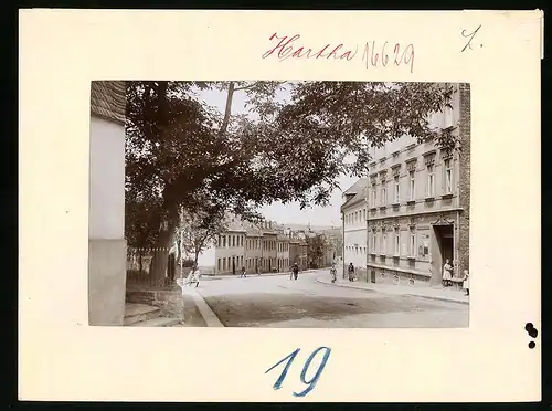 Fotografie Brück & Sohn Meissen, Ansicht Hartha i. S., Blick in die Dresdnerstrasse