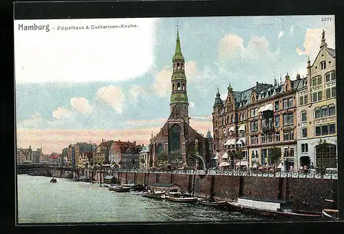 AK Hamburg, Zippelhaus und Catharinenkirche