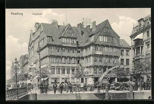 AK Hamburg-Neustadt, Vorsetzen mit Brückengeländer