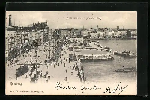 AK Hamburg-Neustadt, Alter und neuer Jungfernstieg