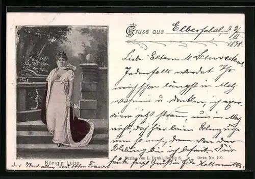 AK Königin Luise im Umhang