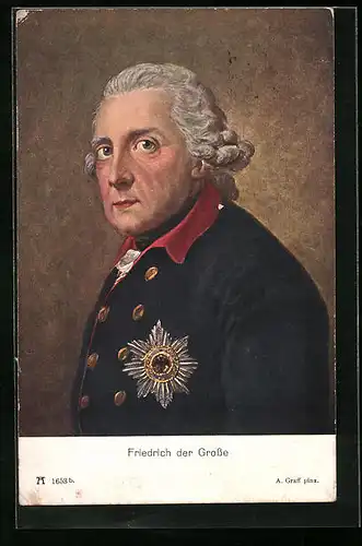 Künstler-AK A. Graff, Portrait Friedrich der Grosse