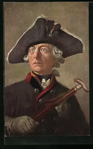 Künstler-AK Hans Schiemangk, Portrait Friedrich der Grosse