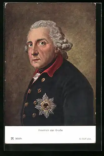 Künstler-AK A. Graff, Portrait von Friedrich dem Grossen mit Orden