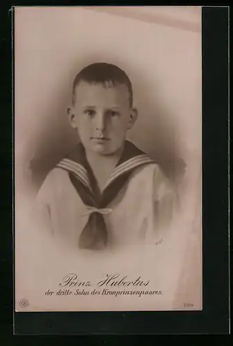 AK Prinz Hubertus von Preussen in Matrosenanzug als Kind