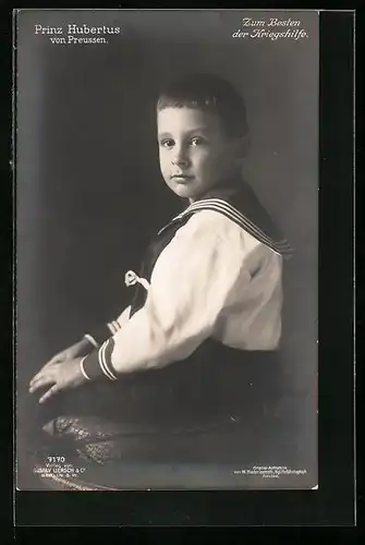 AK Prinz Hubertus von Preussen als Kind in Matrosen-Uniform