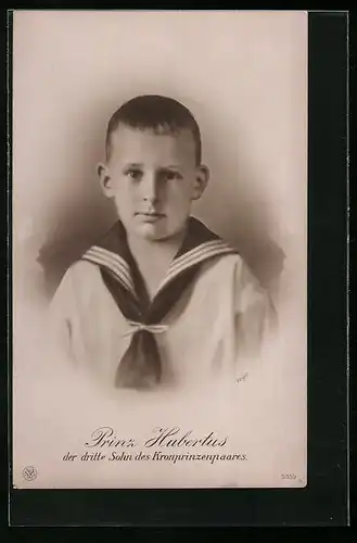 AK Prinz Hubertus von Preussen als Kind in Matrosen-Uniform