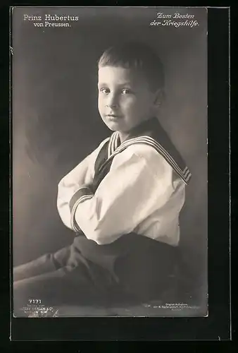 AK Prinz Hubertus von Preussen als Kind in Matrosen-Uniform