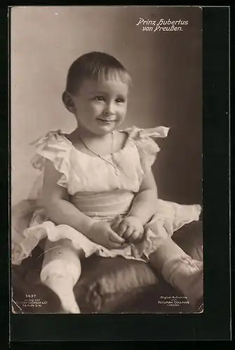 AK Prinz Hubertus von Preussen als Kleinkind im Kleid