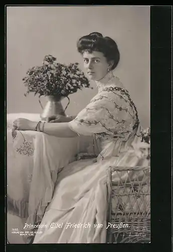 AK Prinzessin Eitel Friedrich von Preussen im Spitzenkleid