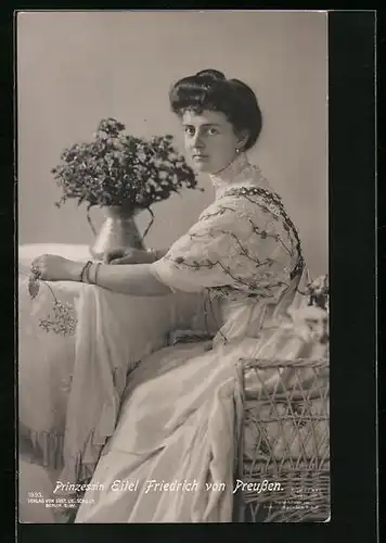 AK Prinzessin Eitel Friedrich von Preussen im Spitzenkleid