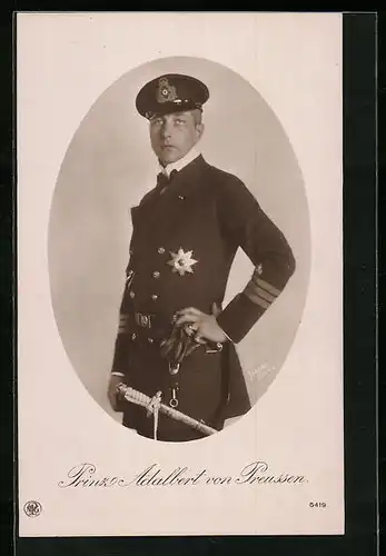 AK Prinz Adalbert von Preussen im jungen Alter mit Uniform