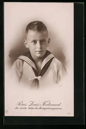 AK Prinz Louis Ferdinand als Halbwüchsiger im Matrosenhemd