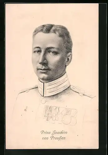 Künstler-AK Prinz Joachim von Preussen (Portrait)