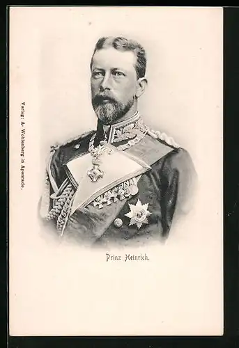 AK Prinz Heinrich von Preussen mit diversen Orden
