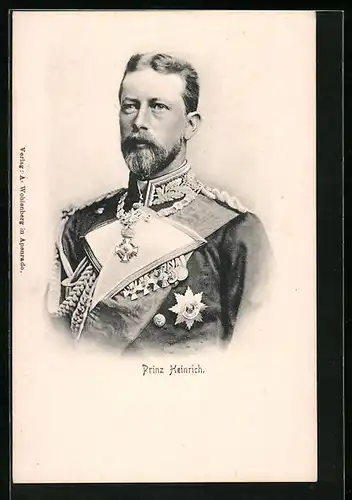 AK Prinz Heinrich von Preussen mit diversen Orden