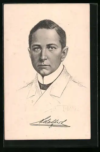 Künstler-AK Prinz Adalbert von Preussen in Uniform