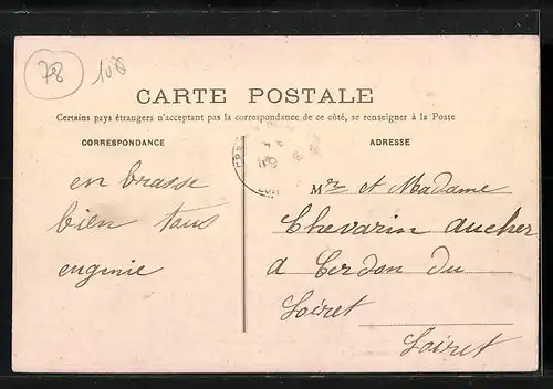 AK Mézières-sur-Seine, Rue du Bas de Mézières