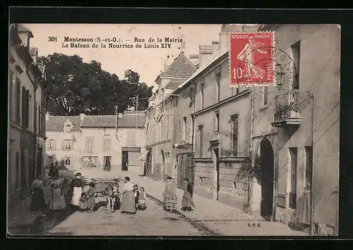 AK Montesson, Rue de la Mairie, Le Balcon de la Nourrice de Louis XIV.