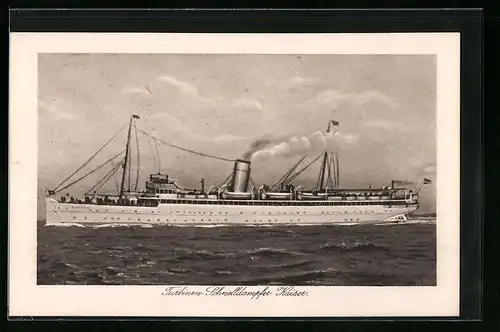 AK Turbinen-Schnelldampfer Kaiser in See stechend, Passagierschiff