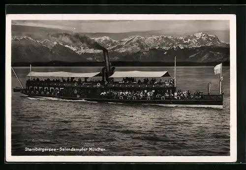 AK Salondampfer München auf dem Starnberger See