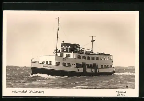 AK Motorschiff Heikendorf mit Passagieren