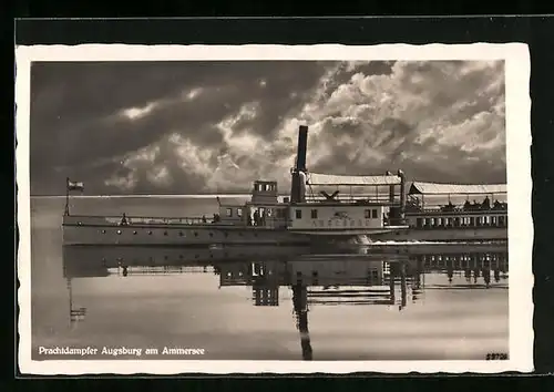 AK Prachtdampfer Augsburg am Ammersee