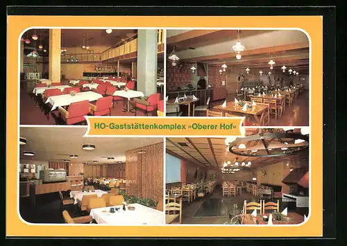 AK Oberhof i. Thür., HO-Gaststättenkomplex Oberer Hof mit Tanzbar und Mokkabar