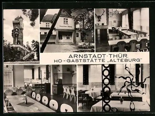 AK Arnstadt /Thür., HO-Gaststätte Alteburg mit Speisesaal