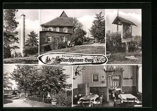 AK Riechheim, Berggasthaus Riechheimer-Berg mit Speisesaal