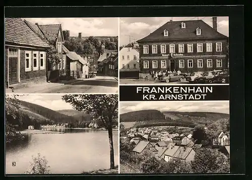 AK Frankenhain /Arnstadt, Frankenstrasse, Konsum-Gaststätte, Lütschetalsperre