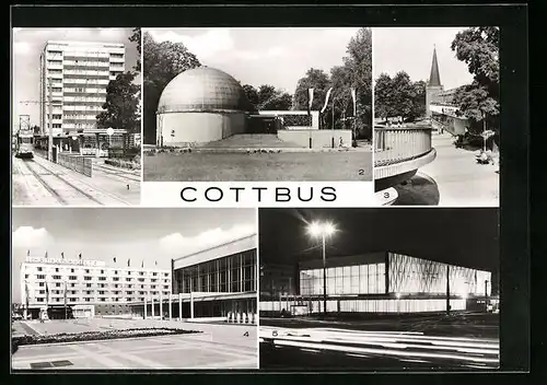 AK Cottbus, Zentrum, Raumflugplanetarium, HO-Gaststätte Am Stadttor