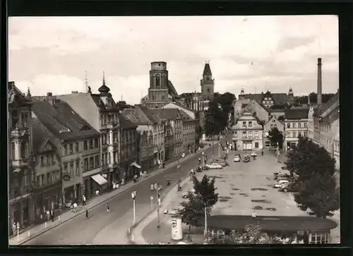 AK Cottbus, Altmarkt aus der Vogelschau