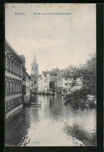 AK Erfurt, Blick von der Schlösserbrücke