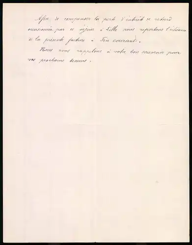 Rechnung Amiens 1902, Filature de Lin & D`etoupe, Cosseral fils & Cie., Werksansicht, Blanchisserie, Wäscherei