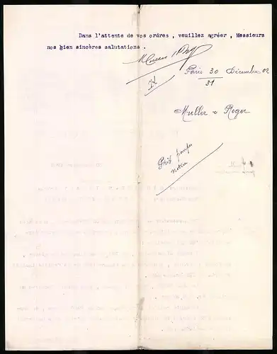 Rechnung Paris 1902, Fonderies de Bronze & de Fer, Muller & Roger, Werksansichten, Usine de Paris et de Noyon