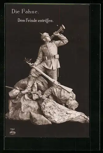 AK Die Fahne, Dem Feinde entrissen!, Statuen von deutschen Soldaten