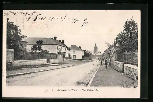 AK Jeumont, Rue Faidherbe, Strassenpartie