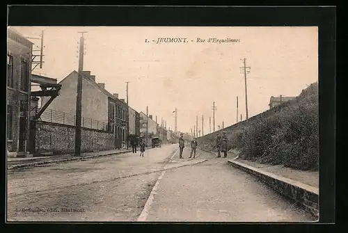AK Jeumont, Rue d`Erquelinnes, Strassenpartie