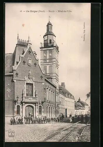 AK La Gorgue, Mairie & Hôtel-de-Ville